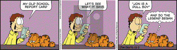 Garfield on Monday December 2, 2013 Comic Strip