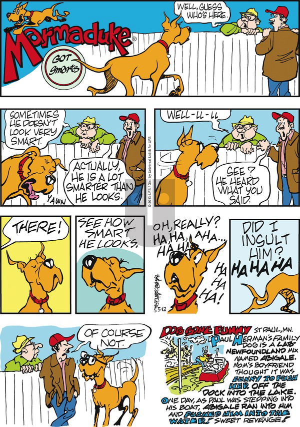 Marmaduke on Sunday May 12, 2013 Comic Strip