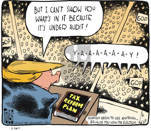Tom Toles on Sunday February 26, 2017 Comic Strip