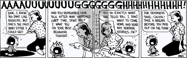 Calvin and Hobbes - Wednesday March 25, 2020 Comic Strip
