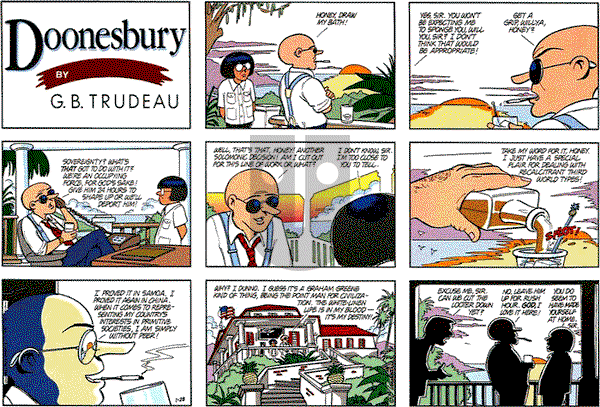 Doonesbury on Sunday January 28, 1990 Comic Strip
