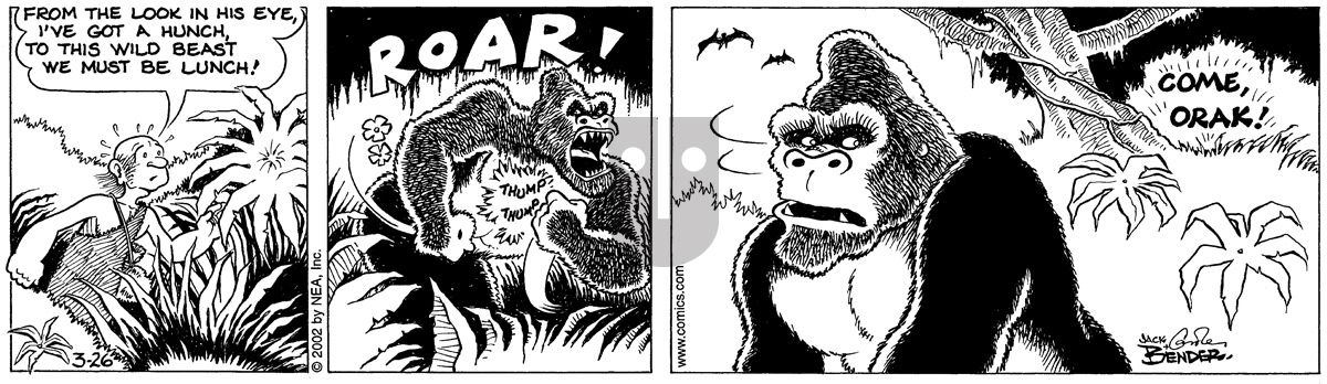 Alley Oop - Tuesday March 26, 2002 Comic Strip