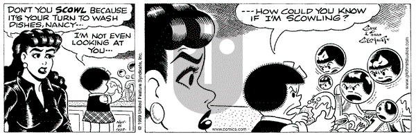 Nancy on Monday November 8, 1999 Comic Strip