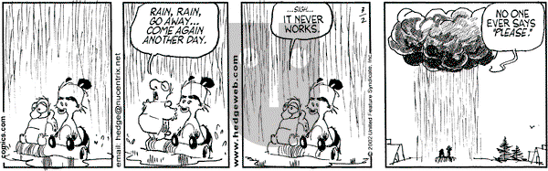 Over the Hedge on Saturday March 2, 2002 Comic Strip