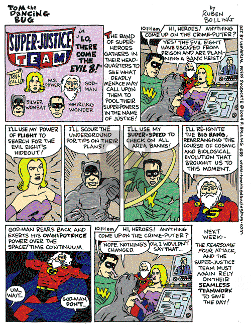 Tom the Dancing Bug on Saturday March 6, 2004 Comic Strip