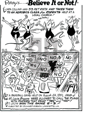 Ripley's Believe It or Not on Tuesday September 11, 2001 Comic Strip