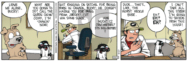 Get Fuzzy on Saturday September 27, 2003 Comic Strip