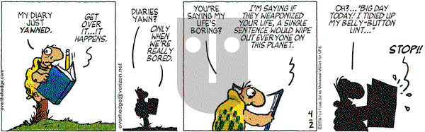 Over the Hedge on Tuesday April 2, 2013 Comic Strip
