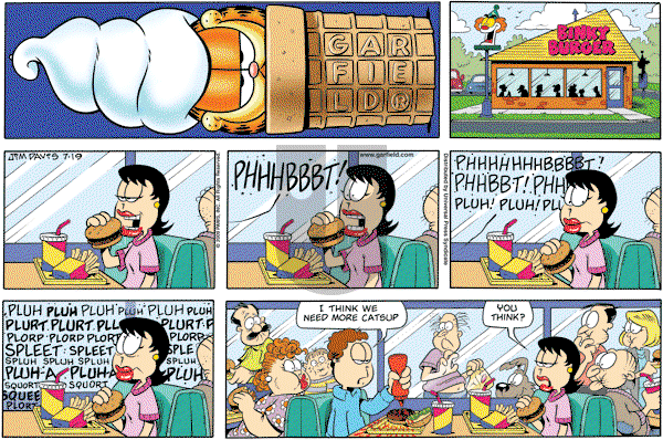 Garfield - Sunday July 19, 2009 Comic Strip