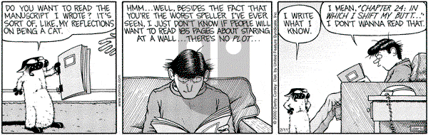 Get Fuzzy on Friday February 11, 2000 Comic Strip