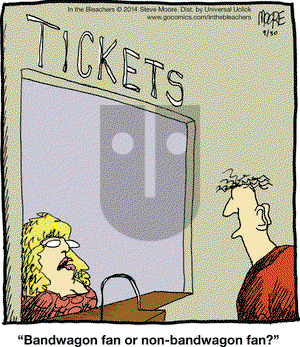 In the Bleachers on Tuesday September 30, 2014 Comic Strip