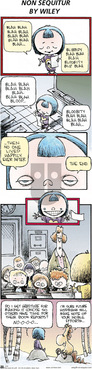 Non Sequitur on Sunday February 6, 2005 Comic Strip