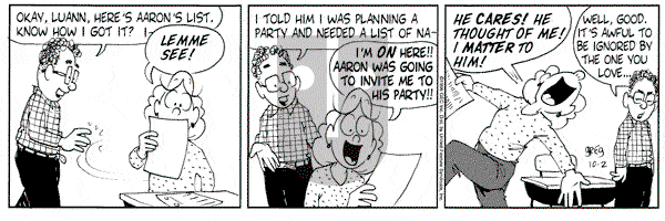 Luann on Wednesday October 2, 1996 Comic Strip