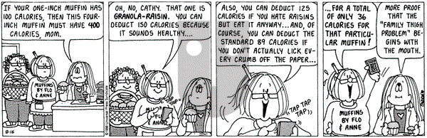 Cathy Classics on Wednesday August 16, 1995 Comic Strip