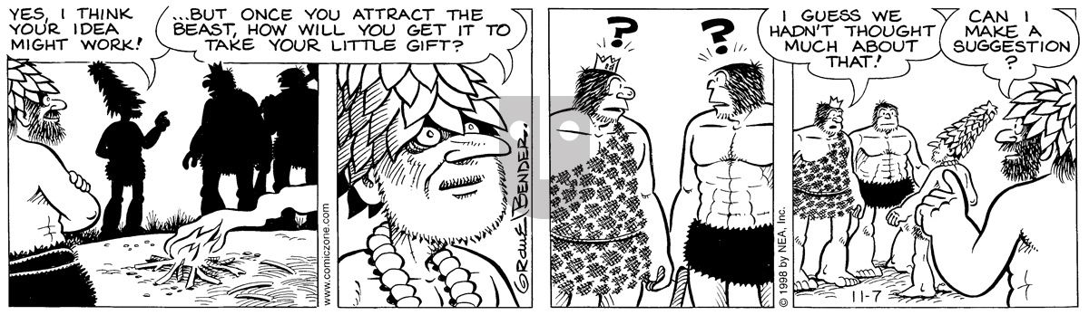 Alley Oop - Saturday November 7, 1998 Comic Strip