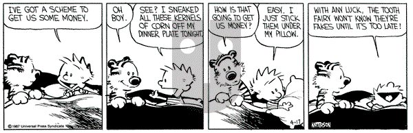 Calvin and Hobbes on Friday April 17, 1987 Comic Strip
