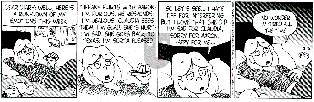 Luann - Saturday December 15, 2001 Comic Strip