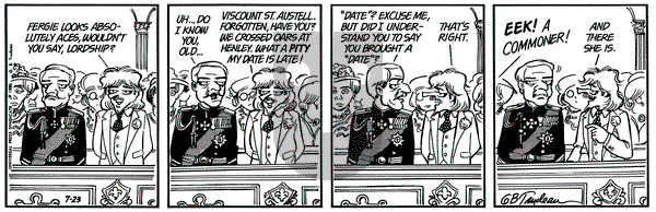 Doonesbury on Wednesday July 23, 1986 Comic Strip