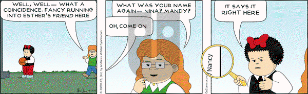 Nancy on Wednesday April 17, 2019 Comic Strip