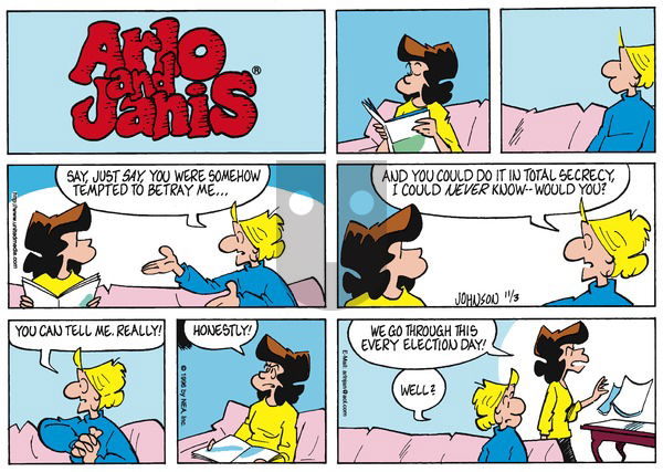 Arlo and Janis on Sunday November 3, 1996 Comic Strip