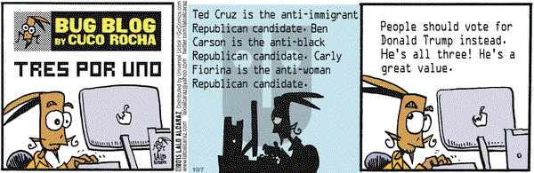 La Cucaracha on Wednesday October 7, 2015 Comic Strip