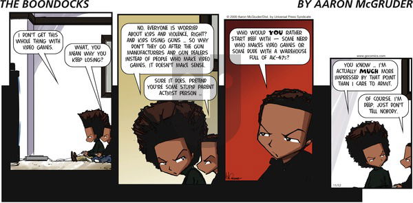 The Boondocks on Sunday November 12, 2006 Comic Strip