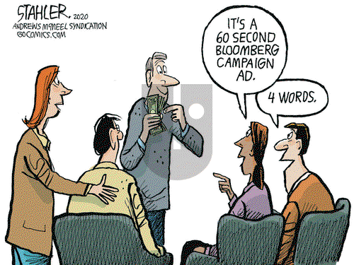 Jeff Stahler on Wednesday February 19, 2020 Comic Strip