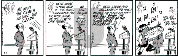 Doonesbury on Monday February 4, 1974 Comic Strip