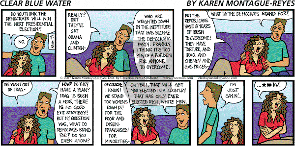 Clear Blue Water on Sunday October 7, 2007 Comic Strip