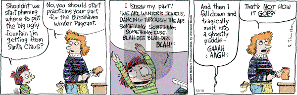 Cul de Sac on Thursday December 18, 2014 Comic Strip