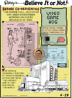 Ripley's Believe It or Not on Wednesday April 28, 2021 Comic Strip