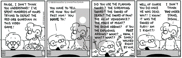 FoxTrot on Friday February 15, 2002 Comic Strip