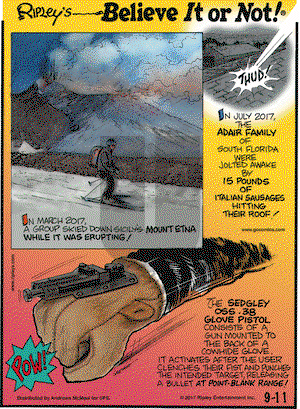 Ripley's Believe It or Not on Monday September 11, 2017 Comic Strip