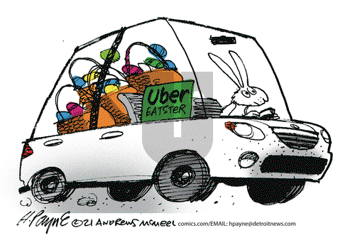 Henry Payne on Friday April 2, 2021 Comic Strip