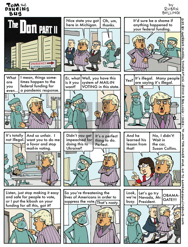Tom the Dancing Bug on Friday May 29, 2020 Comic Strip