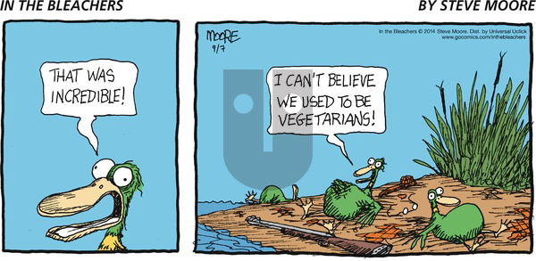 In the Bleachers - Sunday September 7, 2014 Comic Strip