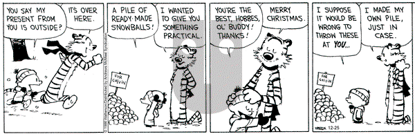Calvin and Hobbes on Thursday December 25, 2025 Comic Strip