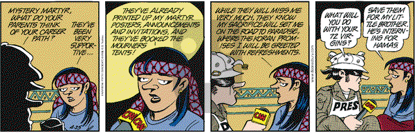Doonesbury on Thursday April 25, 2002 Comic Strip