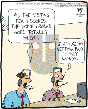 In the Bleachers on Friday January 6, 2017 Comic Strip