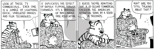 Calvin and Hobbes on Monday March 22, 1993 Comic Strip