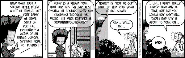 The Boondocks on Wednesday September 26, 2007 Comic Strip