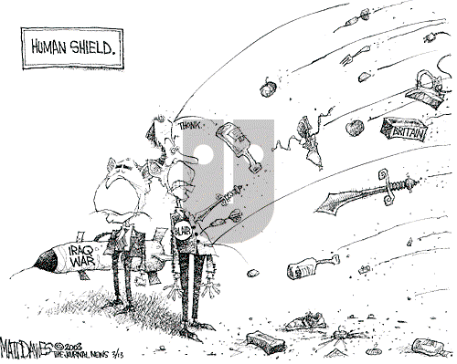 Matt Davies on Wednesday March 12, 2003 Comic Strip
