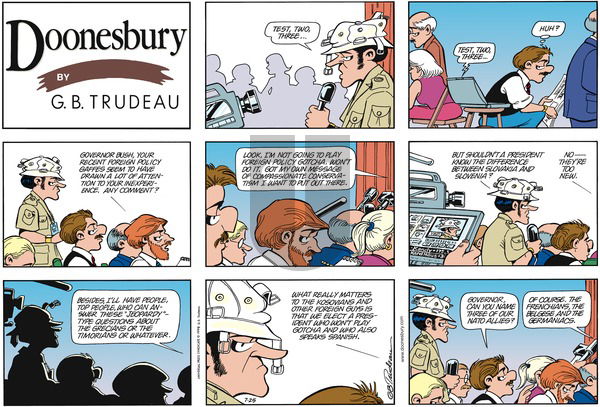 Doonesbury on Sunday July 25, 1999 Comic Strip