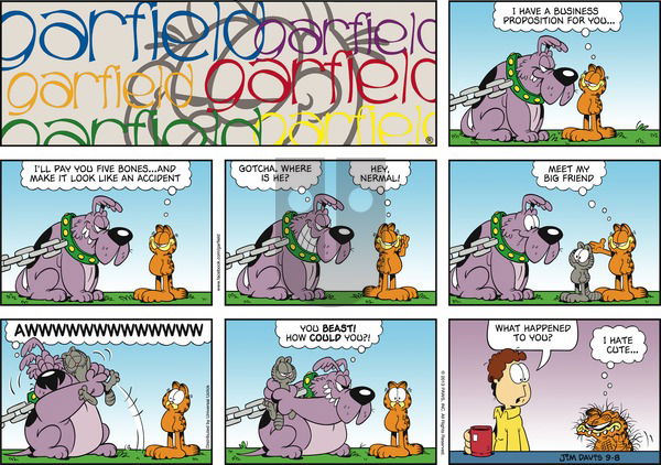 Garfield on Sunday September 8, 2013 Comic Strip