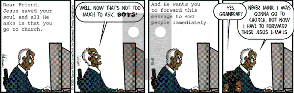 The Boondocks on Saturday June 18, 2005 Comic Strip
