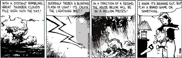 Calvin and Hobbes - Monday July 30, 1990 Comic Strip