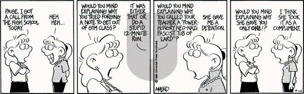 FoxTrot on Thursday September 15, 1988 Comic Strip