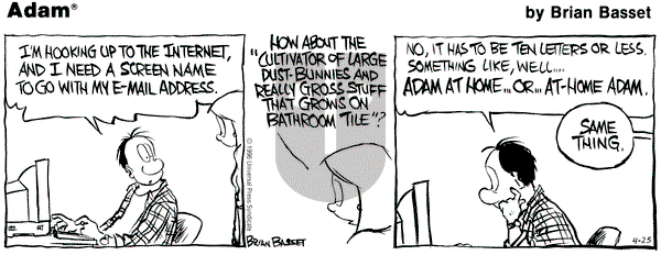 Adam@Home on Thursday April 25, 1996 Comic Strip