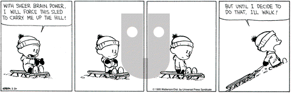 Calvin and Hobbes on Monday February 20, 1995 Comic Strip