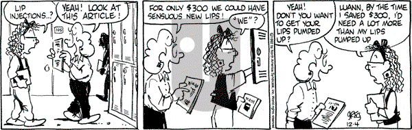Luann on Friday December 4, 1992 Comic Strip